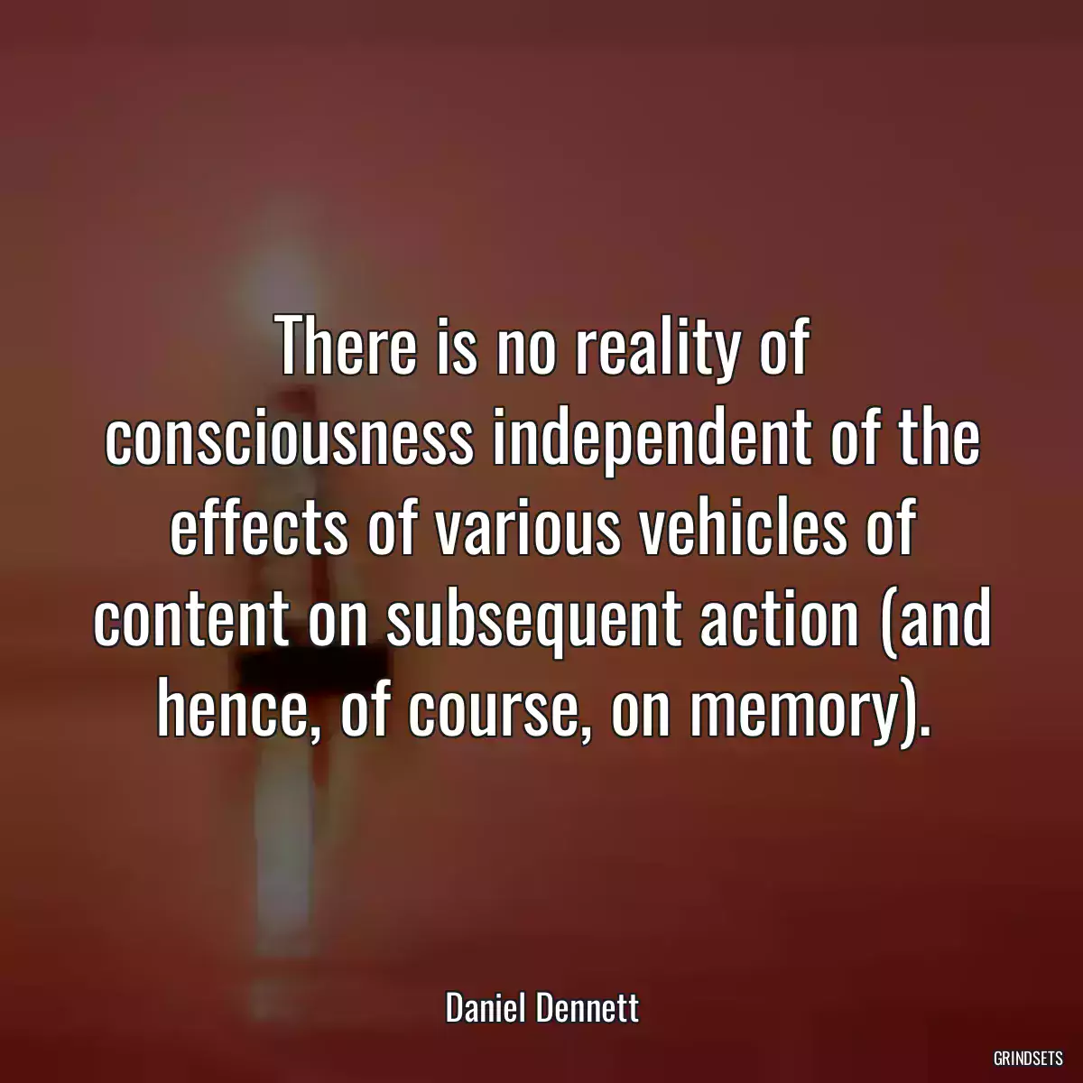 There is no reality of consciousness independent of the effects of various vehicles of content on subsequent action (and hence, of course, on memory).