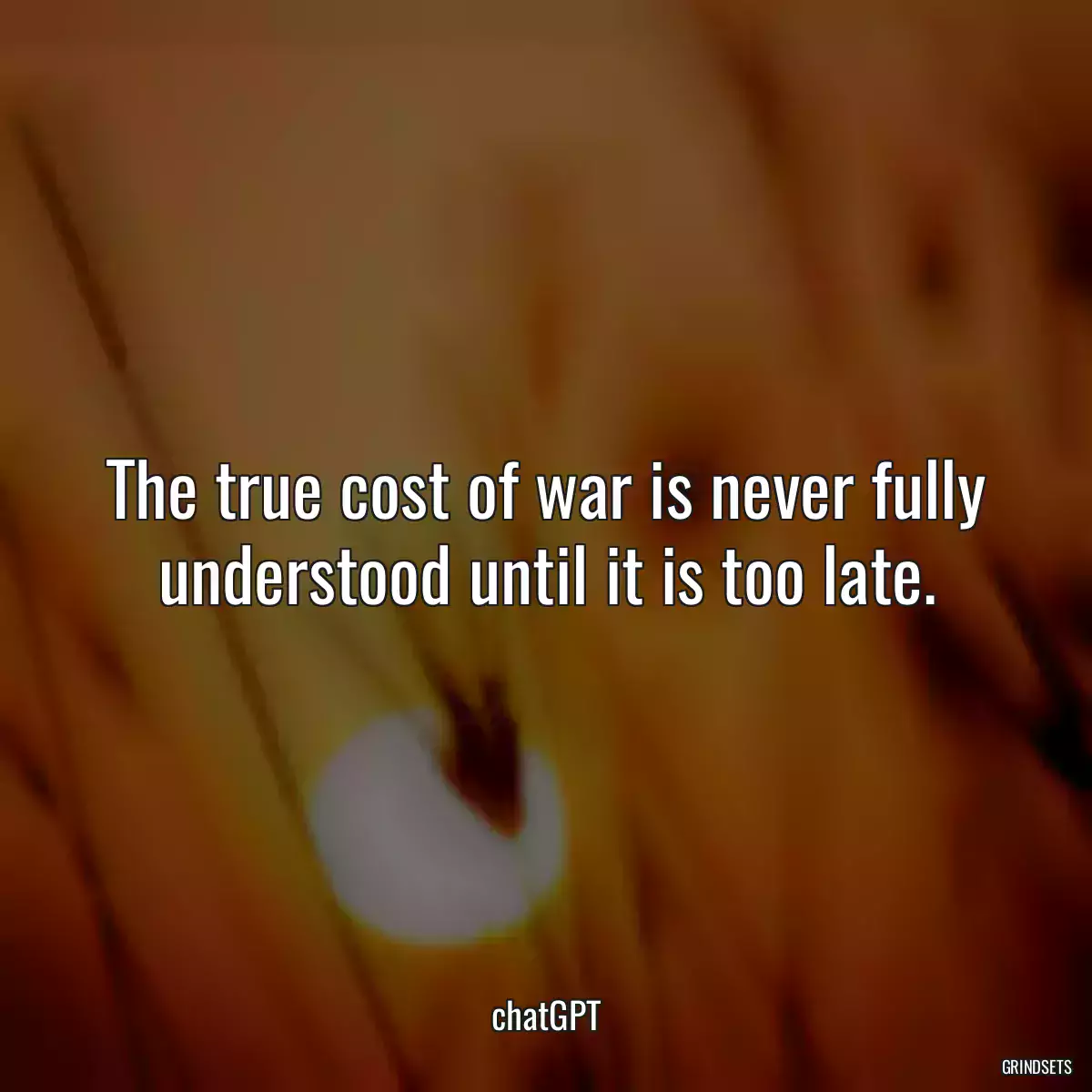 The true cost of war is never fully understood until it is too late.