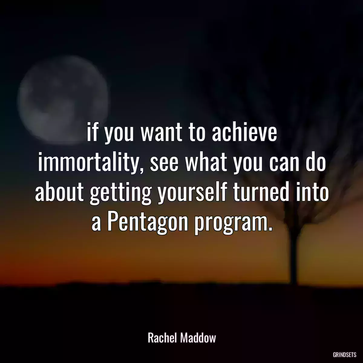 if you want to achieve immortality, see what you can do about getting yourself turned into a Pentagon program.