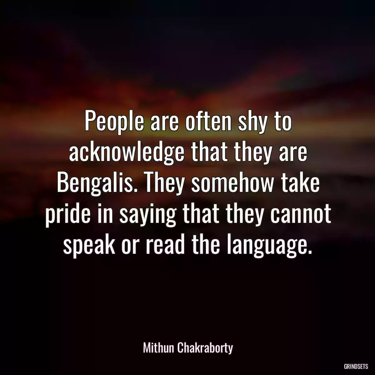 People are often shy to acknowledge that they are Bengalis. They somehow take pride in saying that they cannot speak or read the language.