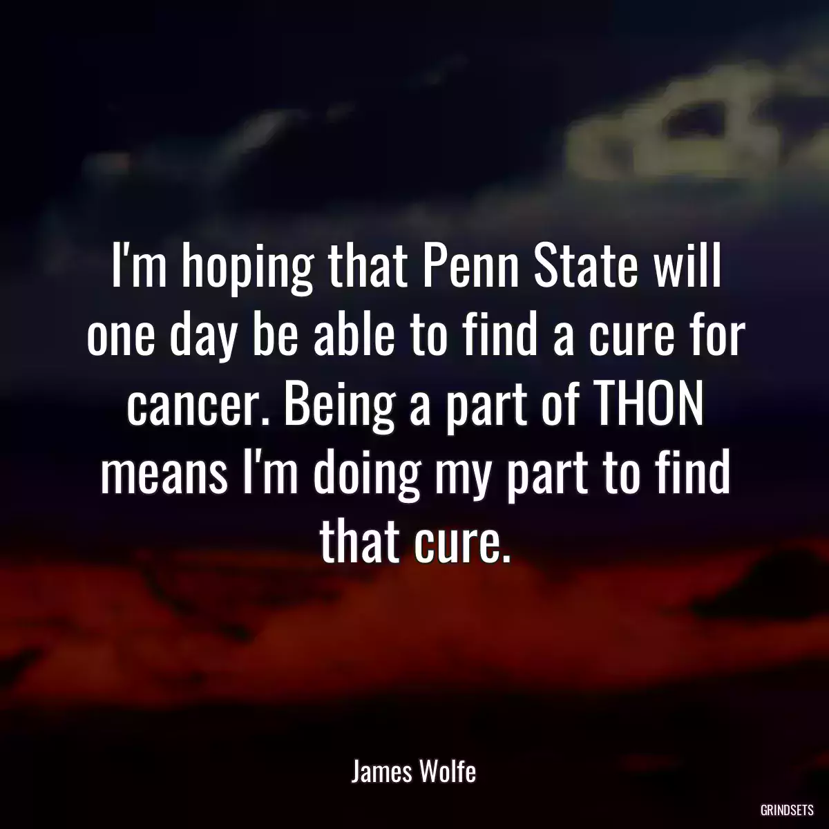 I\'m hoping that Penn State will one day be able to find a cure for cancer. Being a part of THON means I\'m doing my part to find that cure.