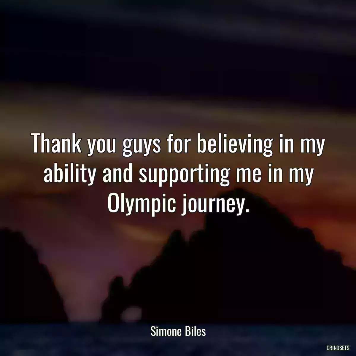 Thank you guys for believing in my ability and supporting me in my Olympic journey.