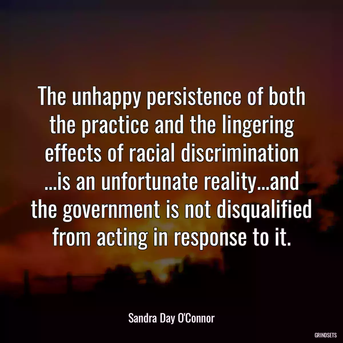 The unhappy persistence of both the practice and the lingering effects of racial discrimination ...is an unfortunate reality...and the government is not disqualified from acting in response to it.