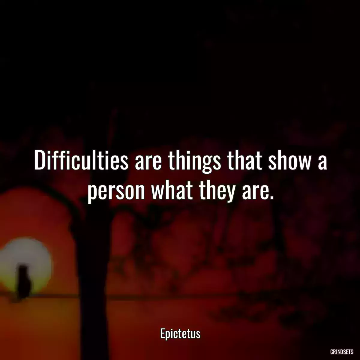 Difficulties are things that show a person what they are.