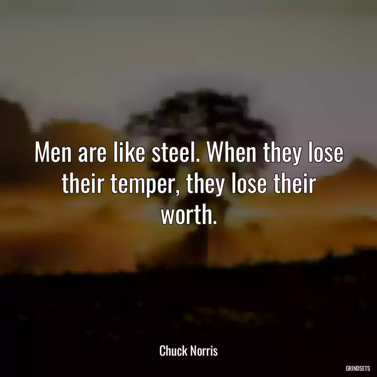 Men are like steel. When they lose their temper, they lose their worth.