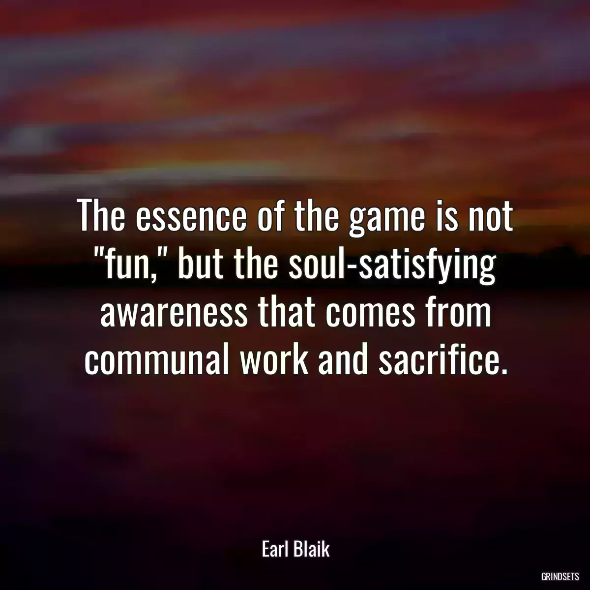 The essence of the game is not \