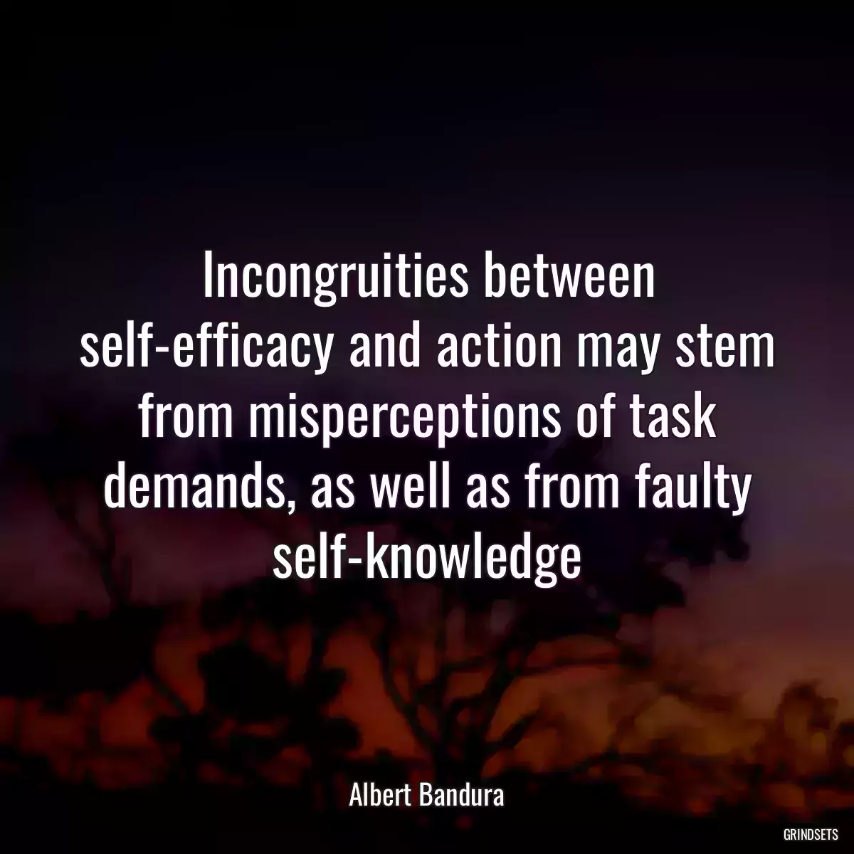 Incongruities between self-efficacy and action may stem from misperceptions of task demands, as well as from faulty self-knowledge