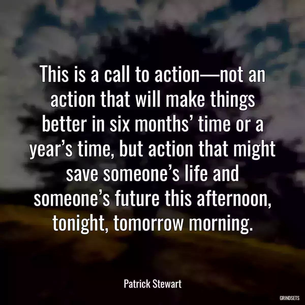 This is a call to action—not an action that will make things better in six months’ time or a year’s time, but action that might save someone’s life and someone’s future this afternoon, tonight, tomorrow morning.