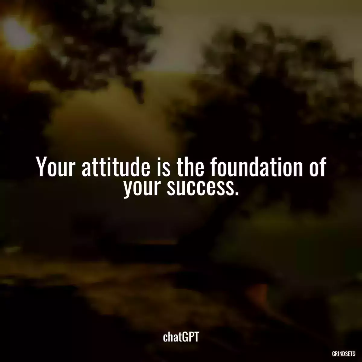 Your attitude is the foundation of your success.