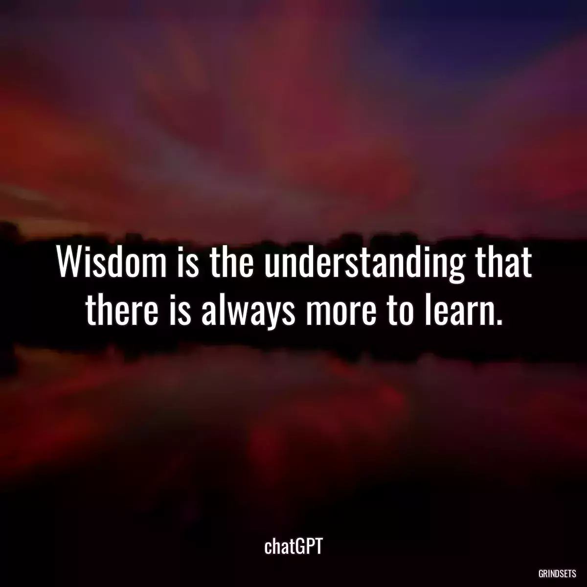 Wisdom is the understanding that there is always more to learn.