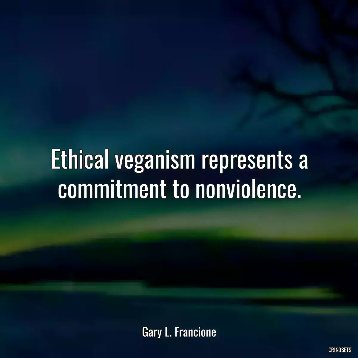 Ethical veganism represents a commitment to nonviolence.