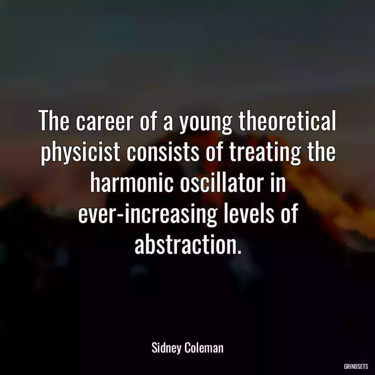 The career of a young theoretical physicist consists of treating the harmonic oscillator in ever-increasing levels of abstraction.