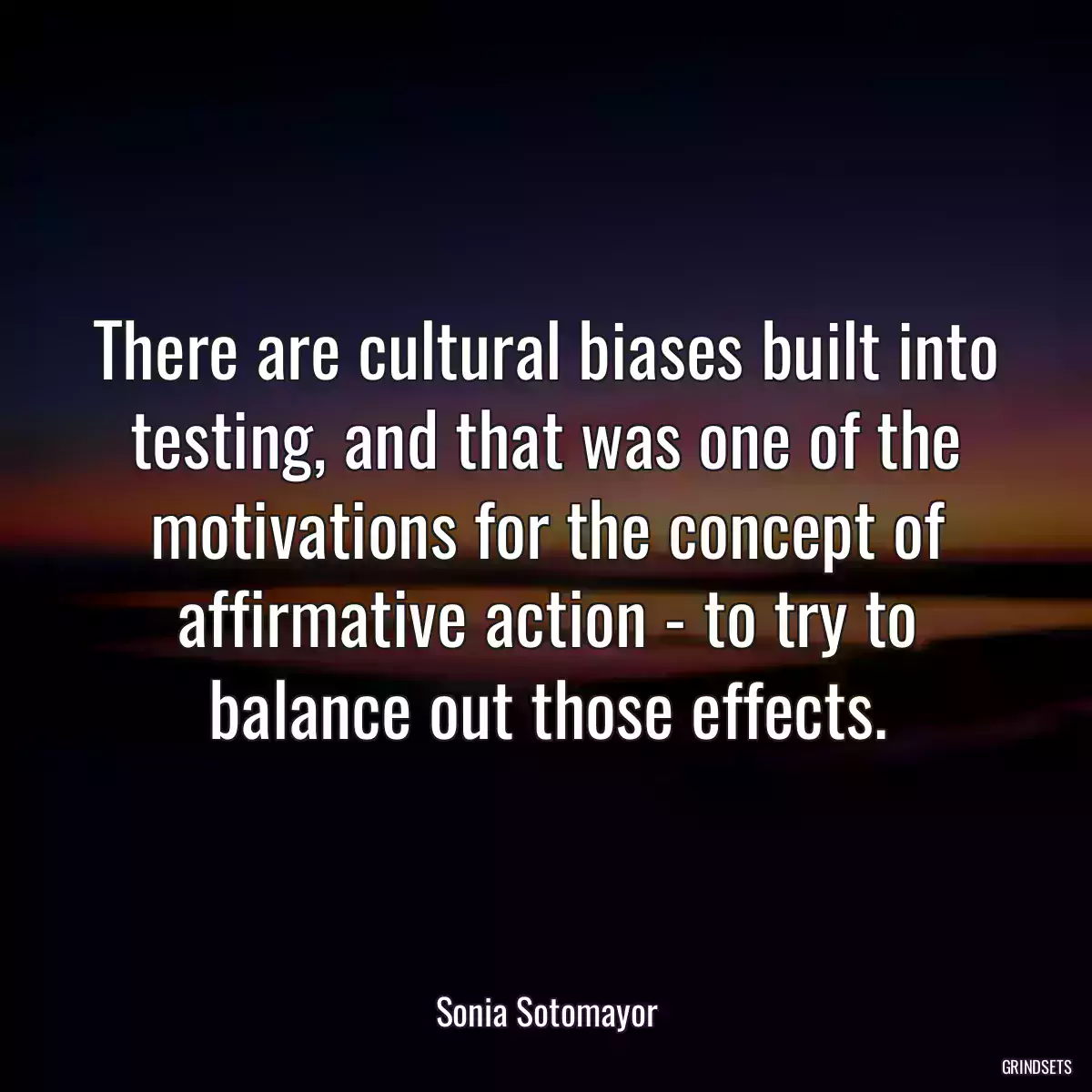 There are cultural biases built into testing, and that was one of the motivations for the concept of affirmative action - to try to balance out those effects.