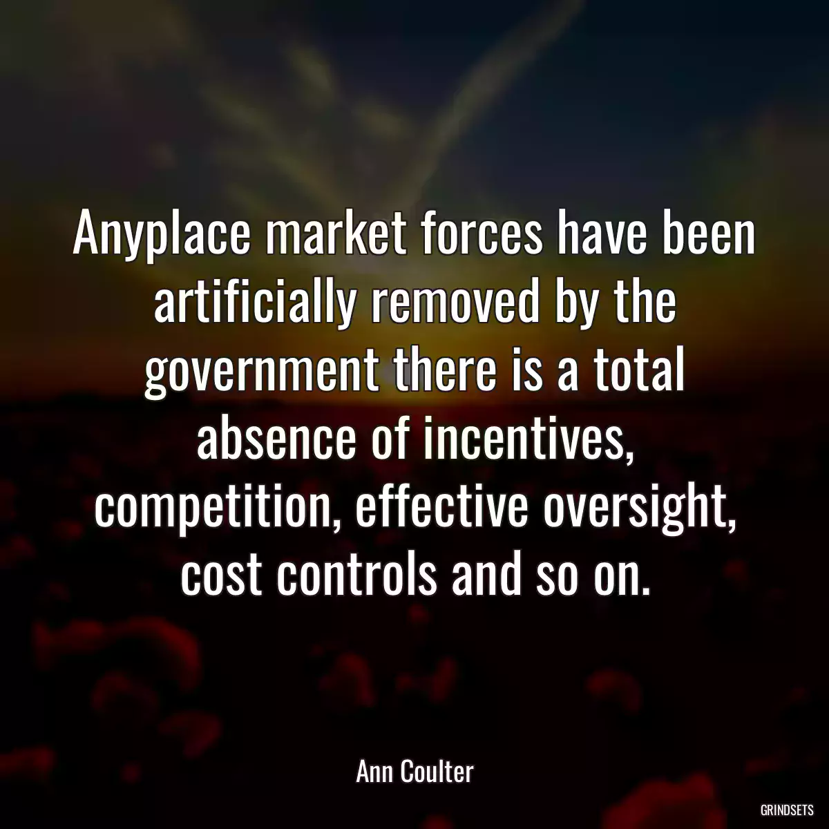 Anyplace market forces have been artificially removed by the government there is a total absence of incentives, competition, effective oversight, cost controls and so on.