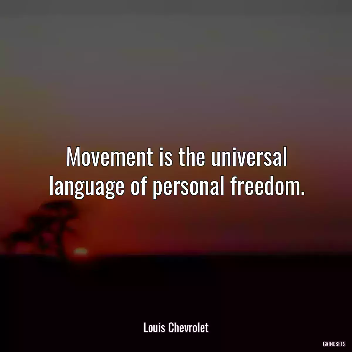 Movement is the universal language of personal freedom.