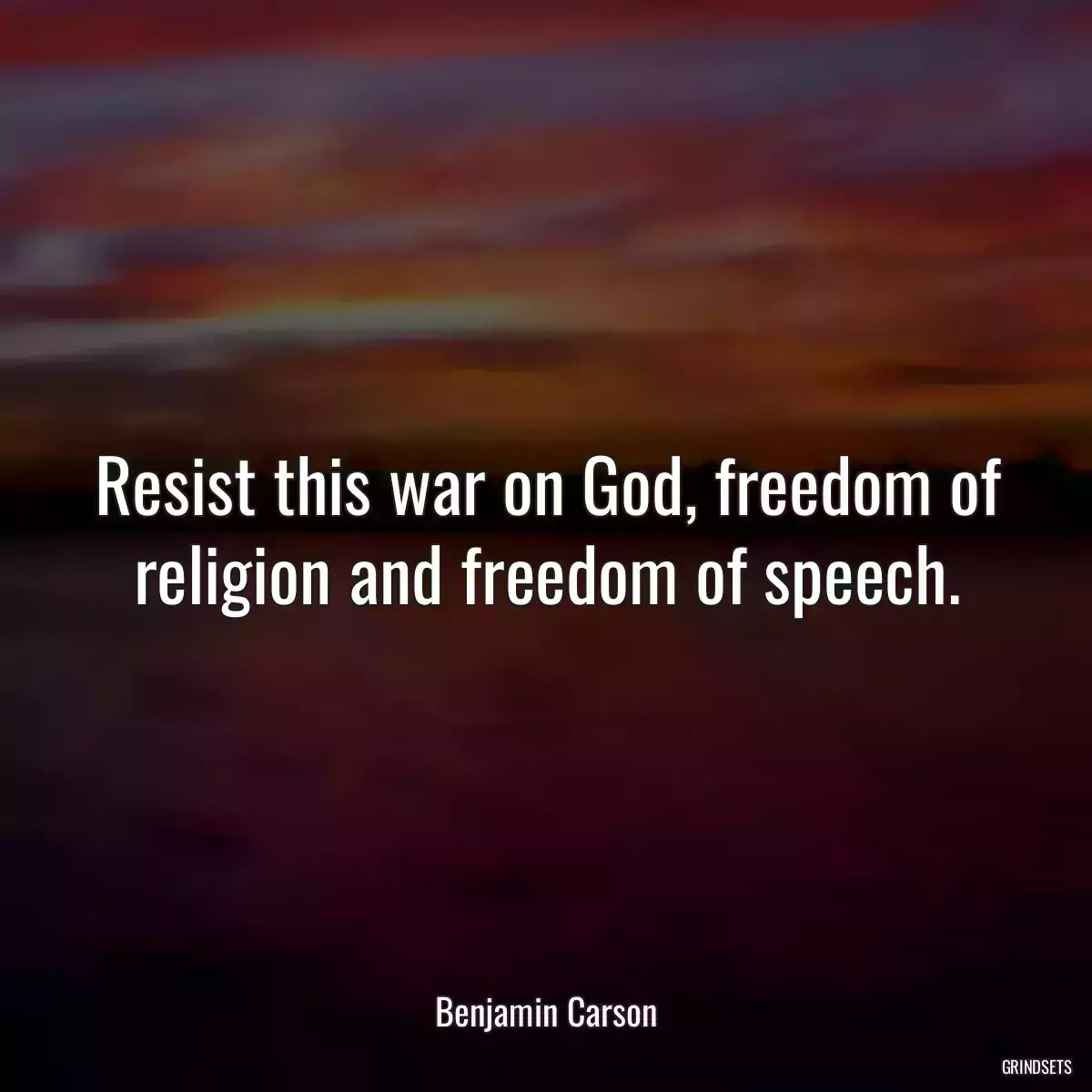 Resist this war on God, freedom of religion and freedom of speech.