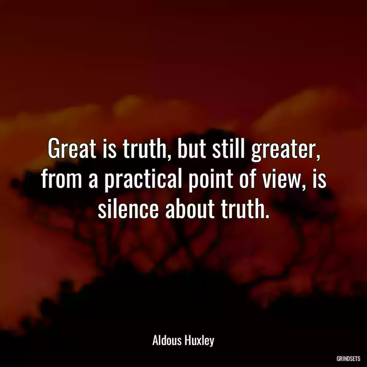 Great is truth, but still greater, from a practical point of view, is silence about truth.