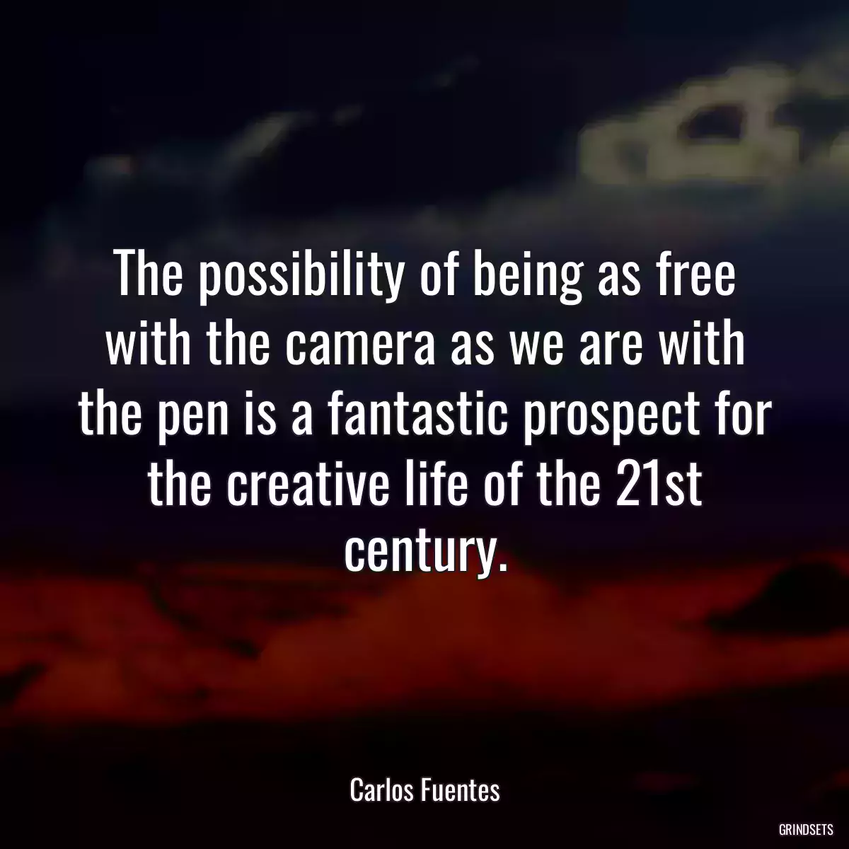 The possibility of being as free with the camera as we are with the pen is a fantastic prospect for the creative life of the 21st century.