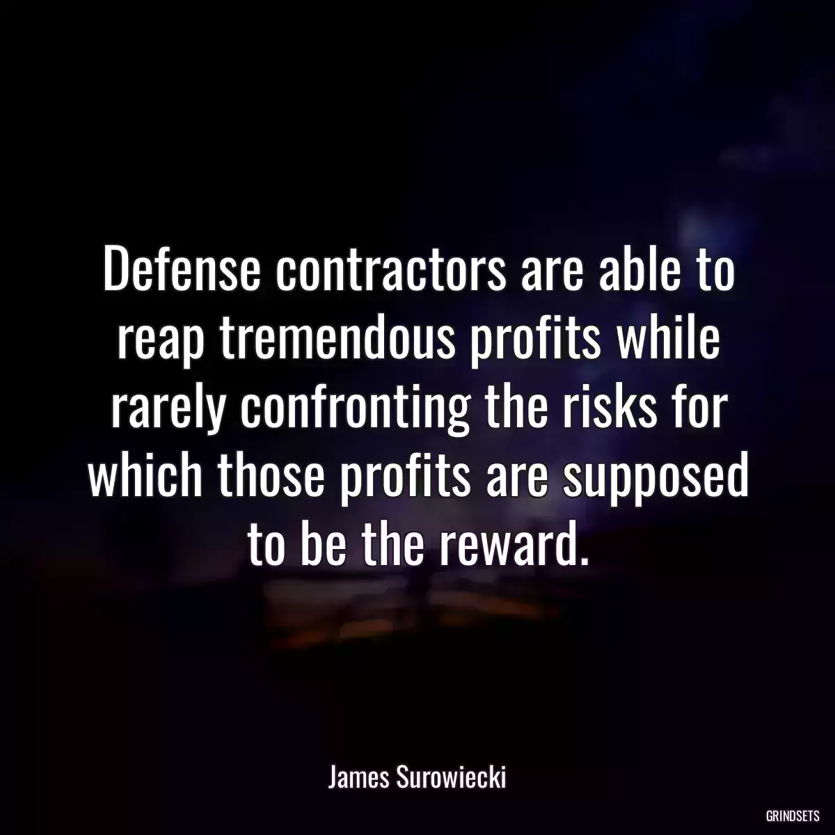 Defense contractors are able to reap tremendous profits while rarely confronting the risks for which those profits are supposed to be the reward.