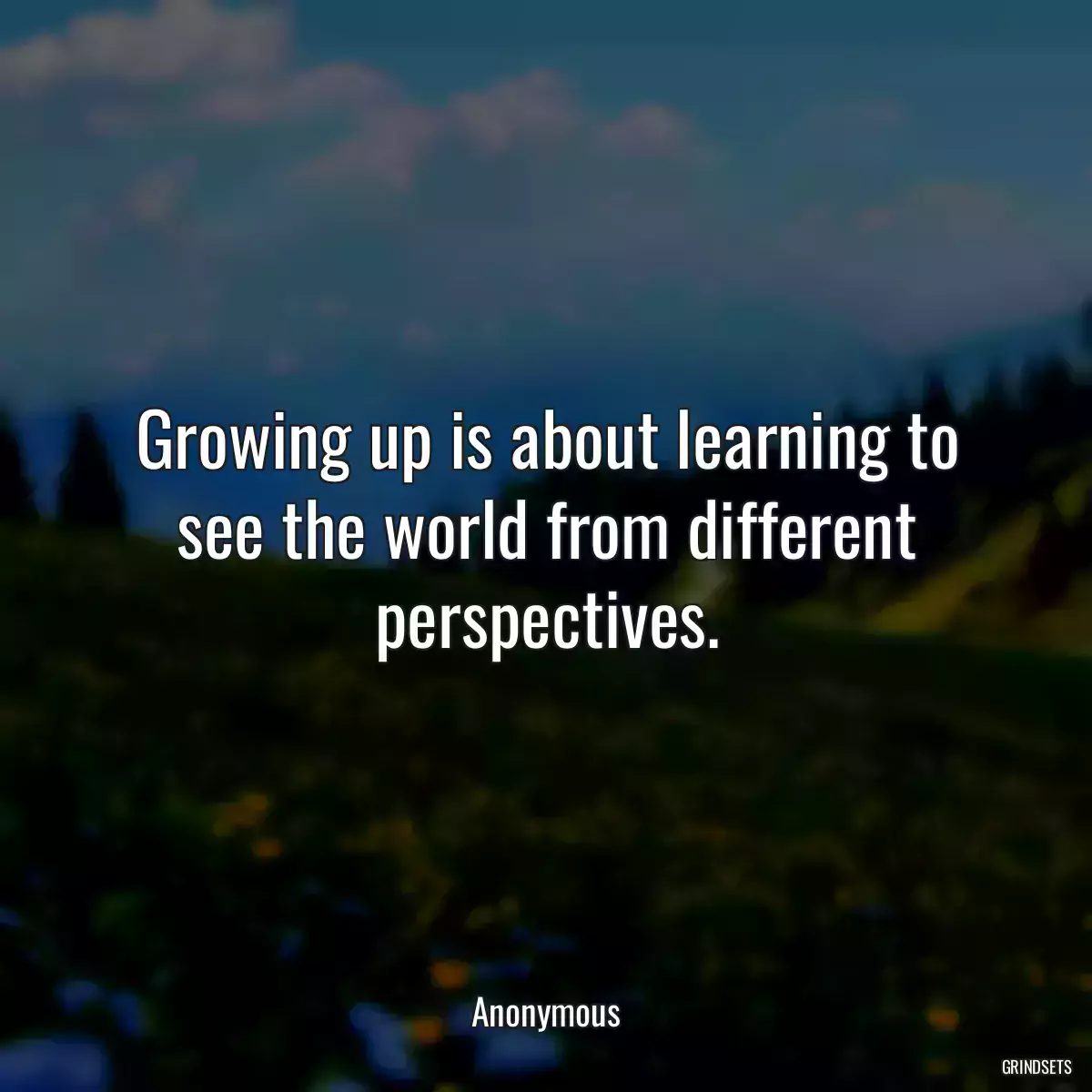 Growing up is about learning to see the world from different perspectives.