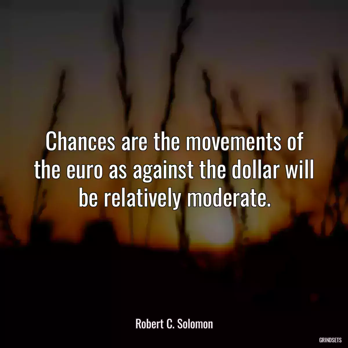 Chances are the movements of the euro as against the dollar will be relatively moderate.