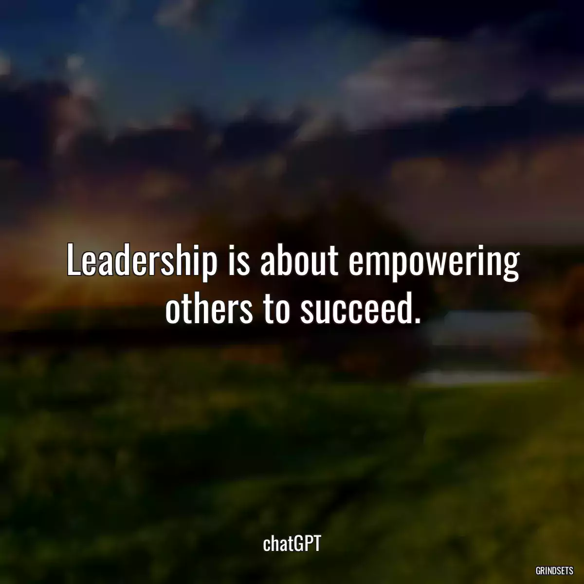 Leadership is about empowering others to succeed.