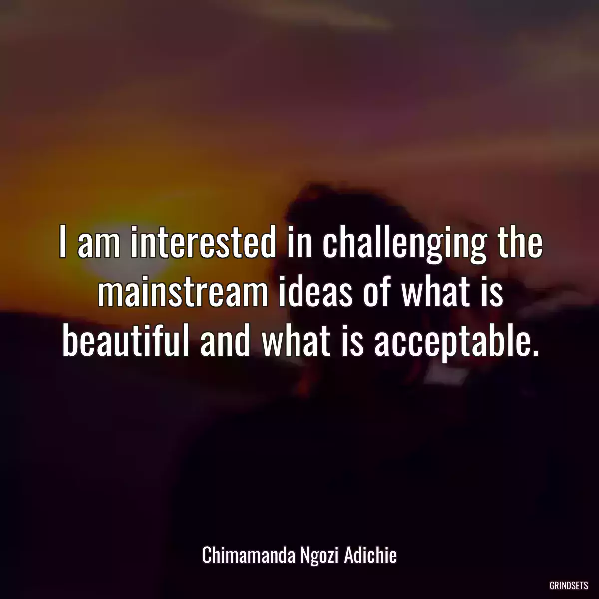 I am interested in challenging the mainstream ideas of what is beautiful and what is acceptable.