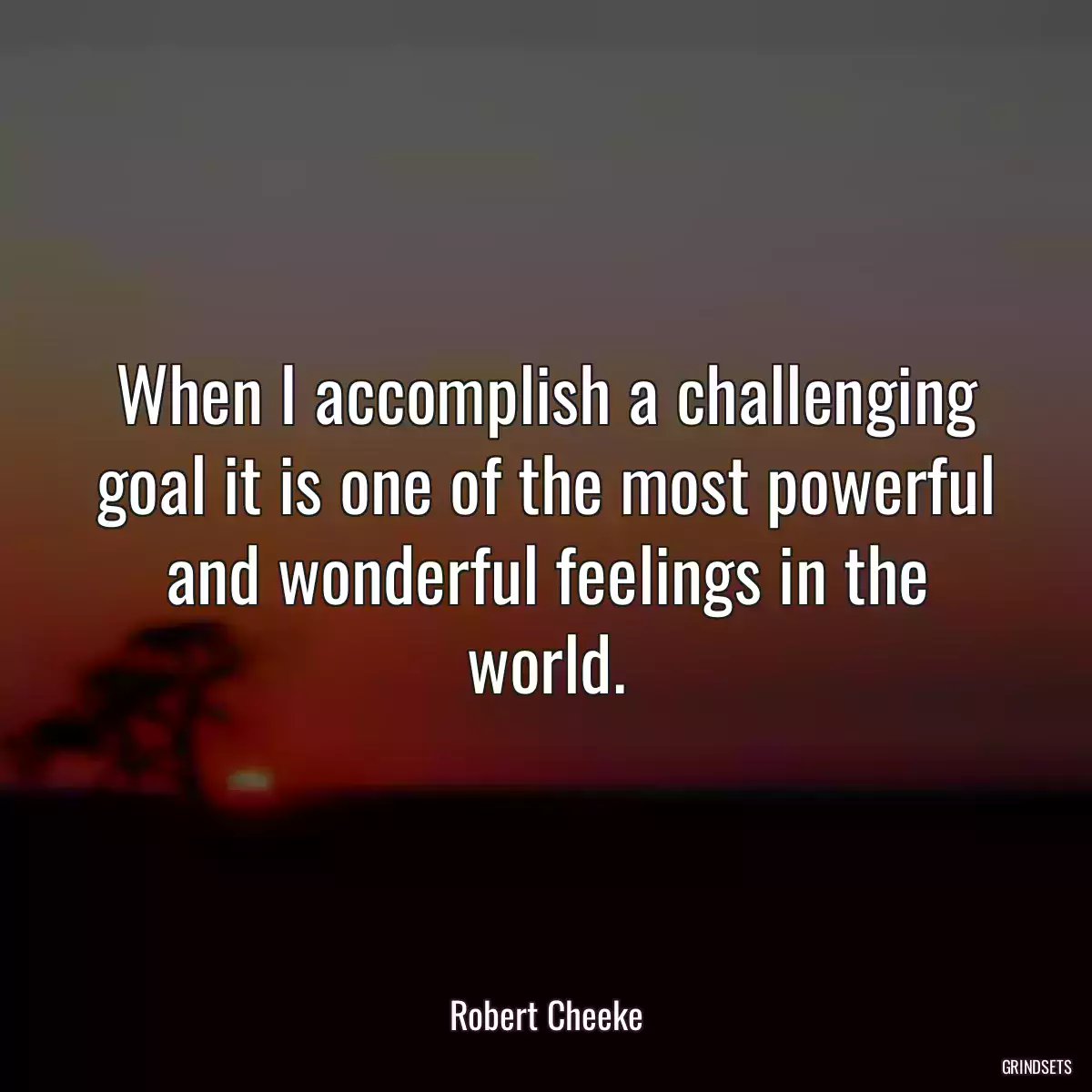 When I accomplish a challenging goal it is one of the most powerful and wonderful feelings in the world.