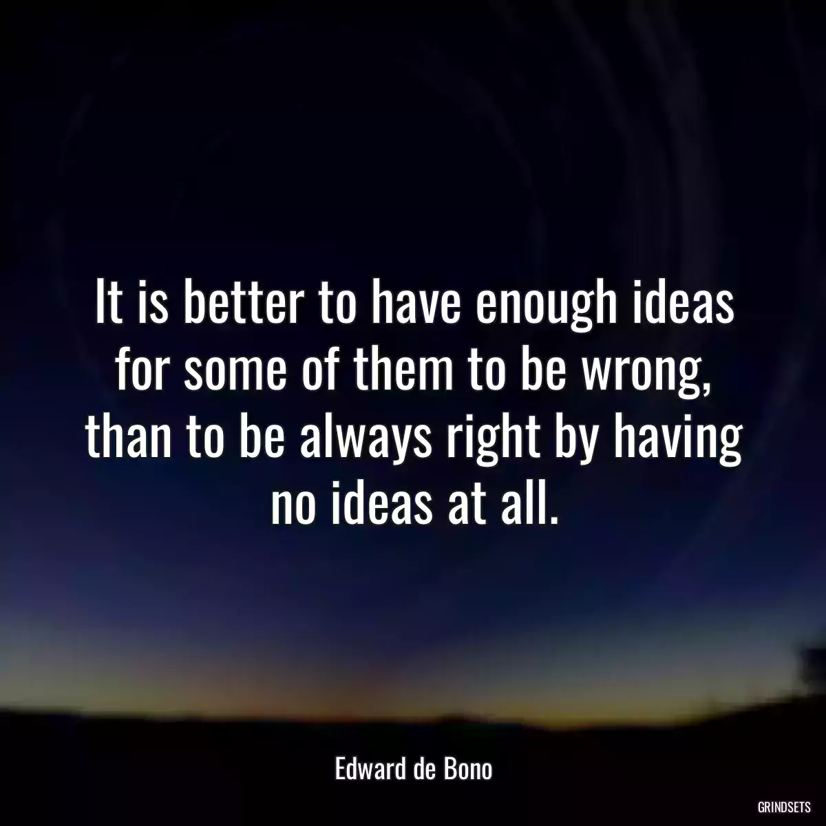 It is better to have enough ideas for some of them to be wrong, than to be always right by having no ideas at all.