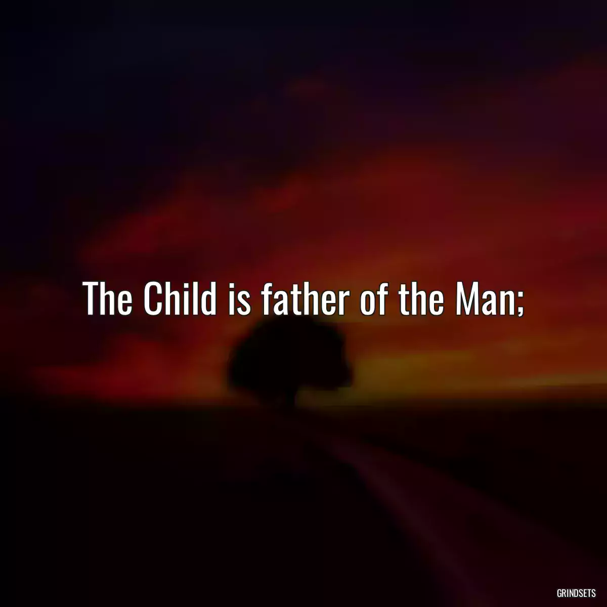 The Child is father of the Man;
