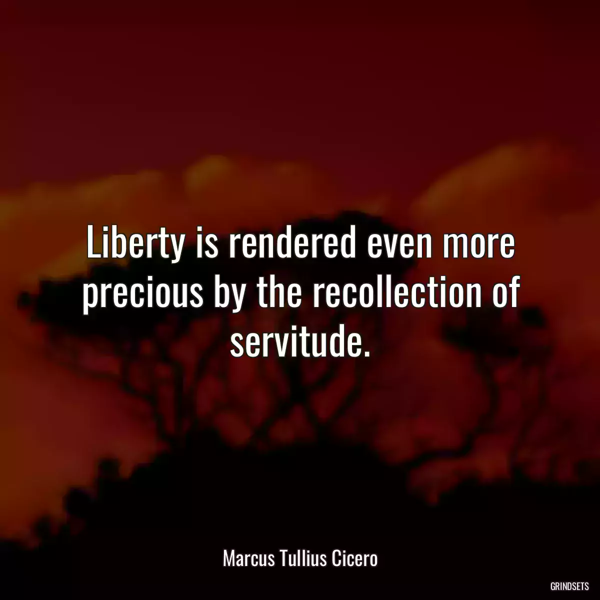 Liberty is rendered even more precious by the recollection of servitude.