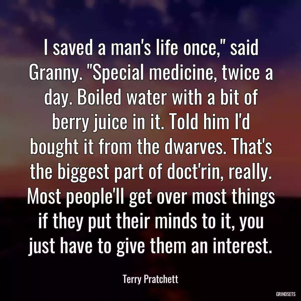 I saved a man\'s life once,\