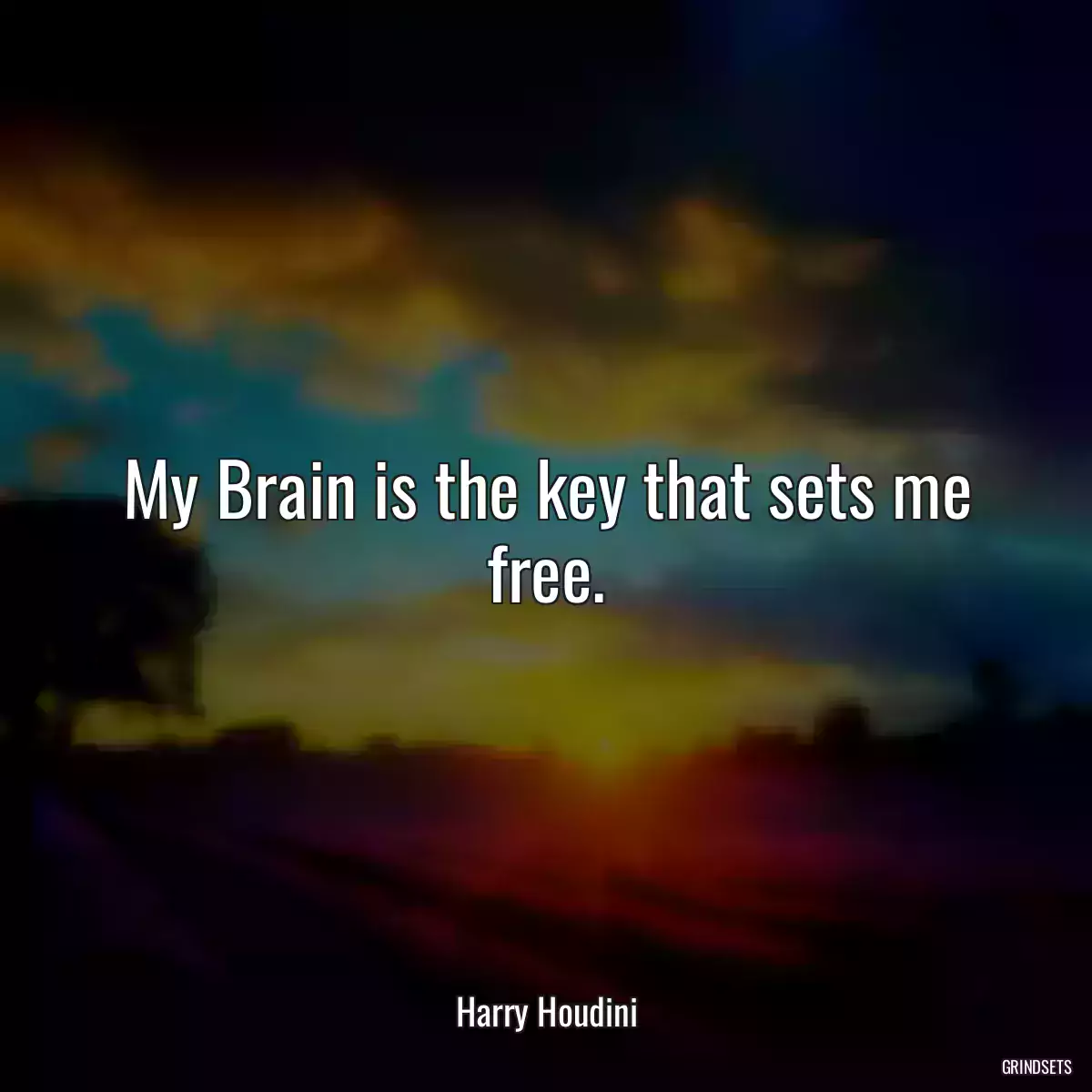 My Brain is the key that sets me free.