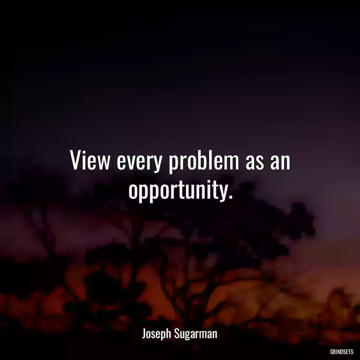 View every problem as an opportunity.