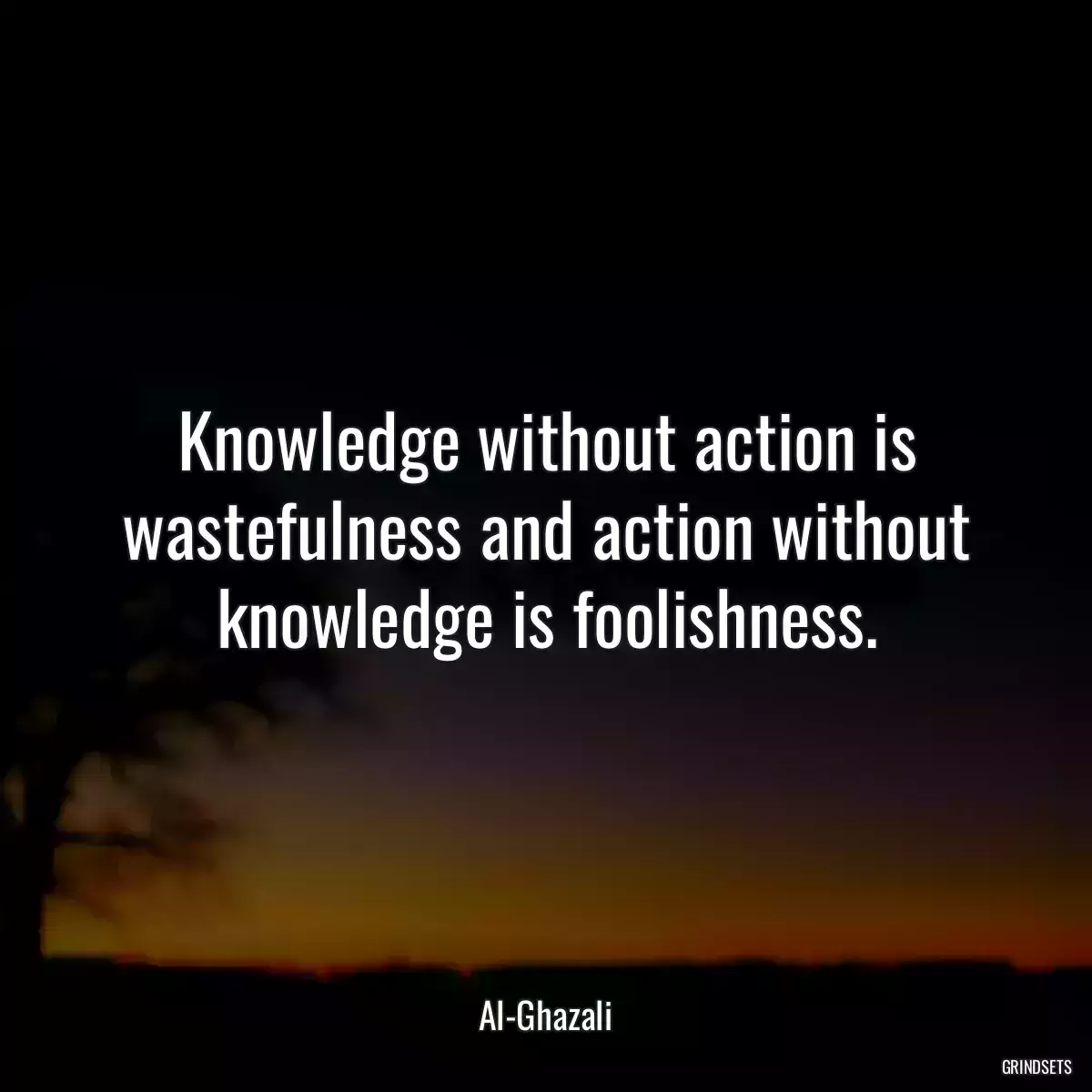 Knowledge without action is wastefulness and action without knowledge is foolishness.