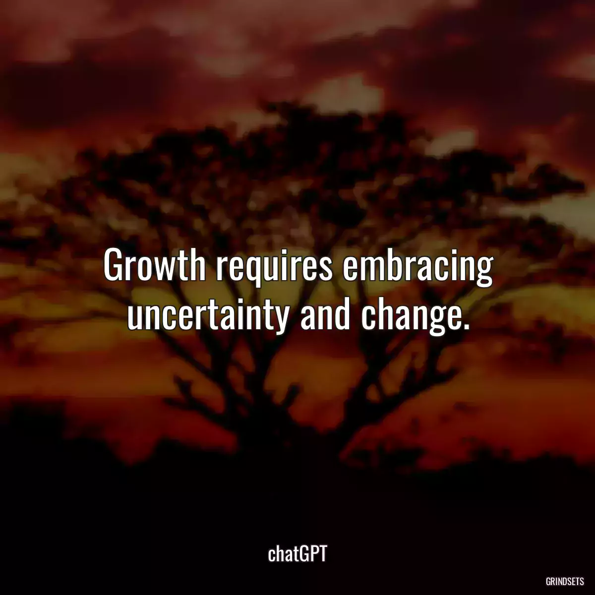 Growth requires embracing uncertainty and change.