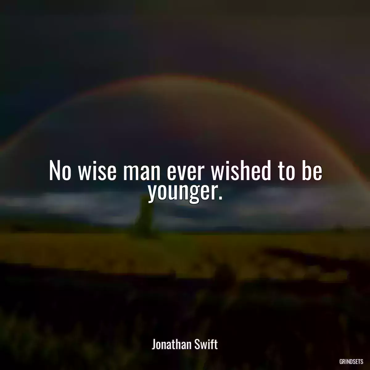 No wise man ever wished to be younger.