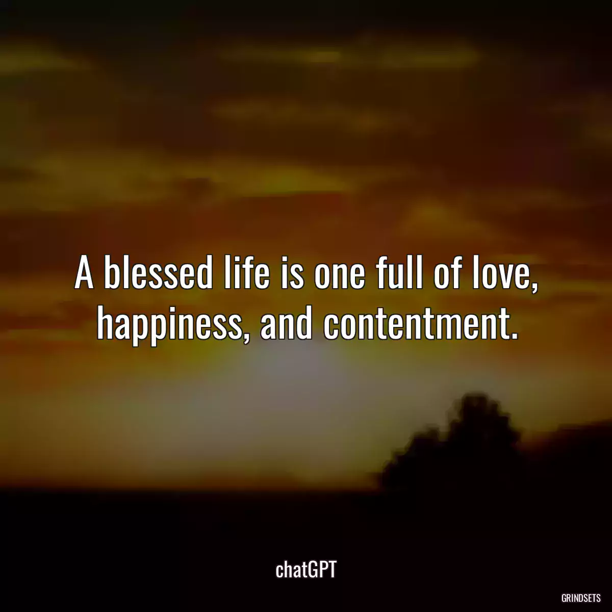 A blessed life is one full of love, happiness, and contentment.