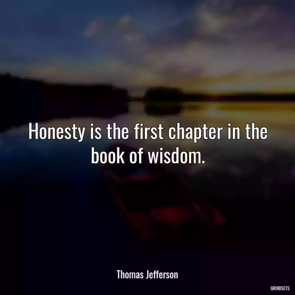 Honesty is the first chapter in the book of wisdom.