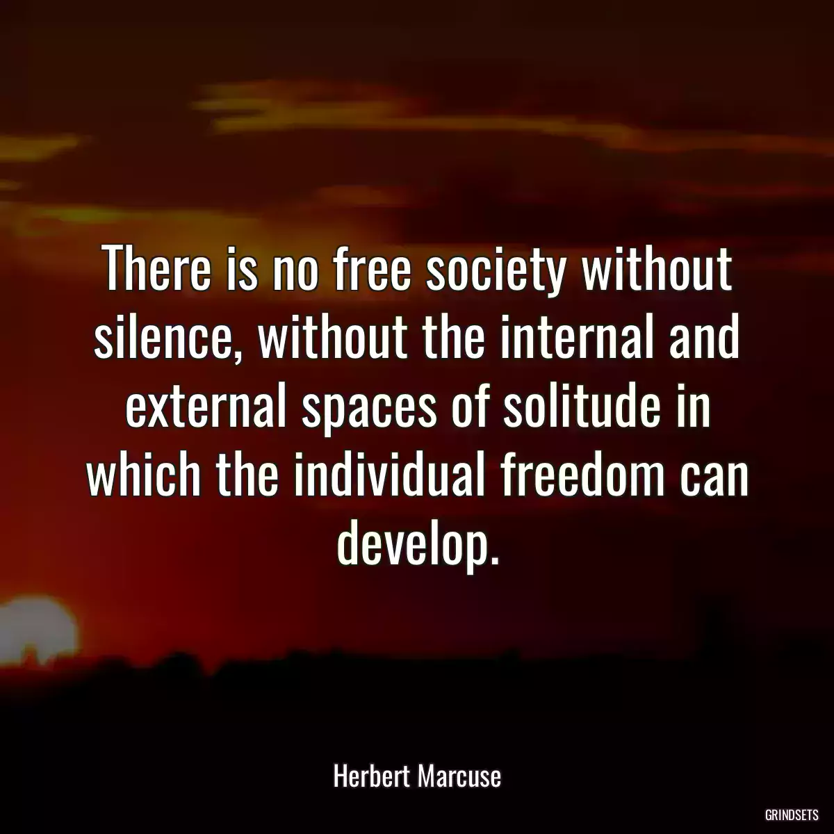 There is no free society without silence, without the internal and external spaces of solitude in which the individual freedom can develop.