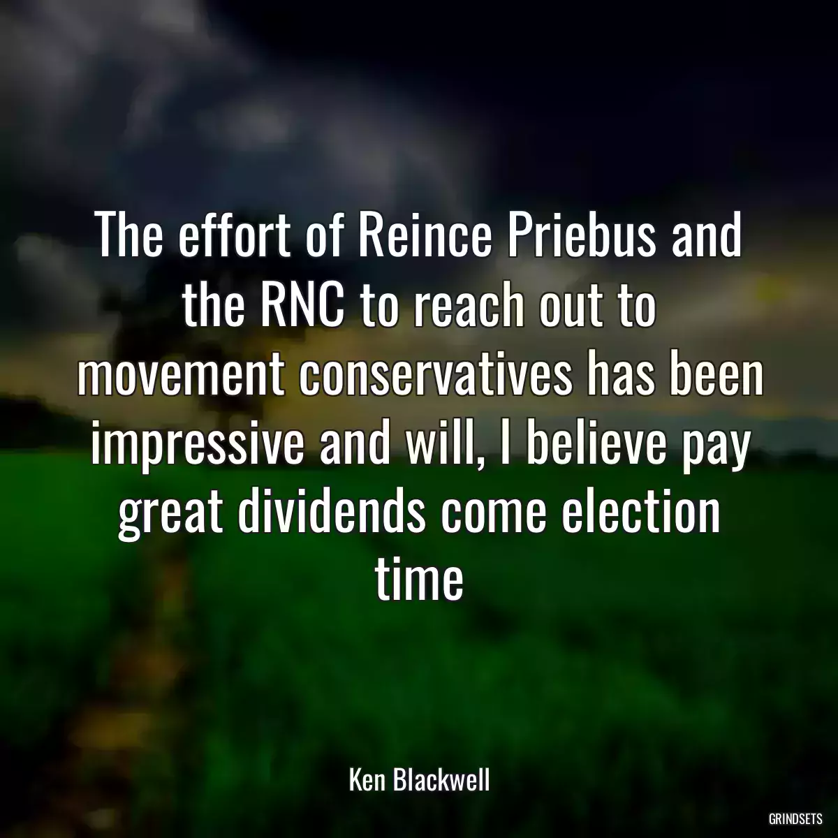 The effort of Reince Priebus and the RNC to reach out to movement conservatives has been impressive and will, I believe pay great dividends come election time