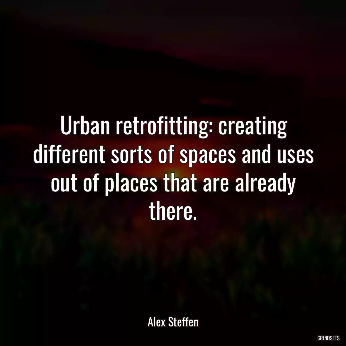 Urban retrofitting: creating different sorts of spaces and uses out of places that are already there.