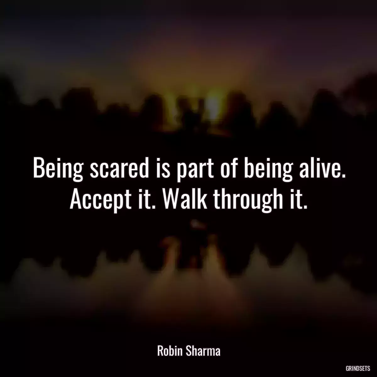 Being scared is part of being alive. Accept it. Walk through it.