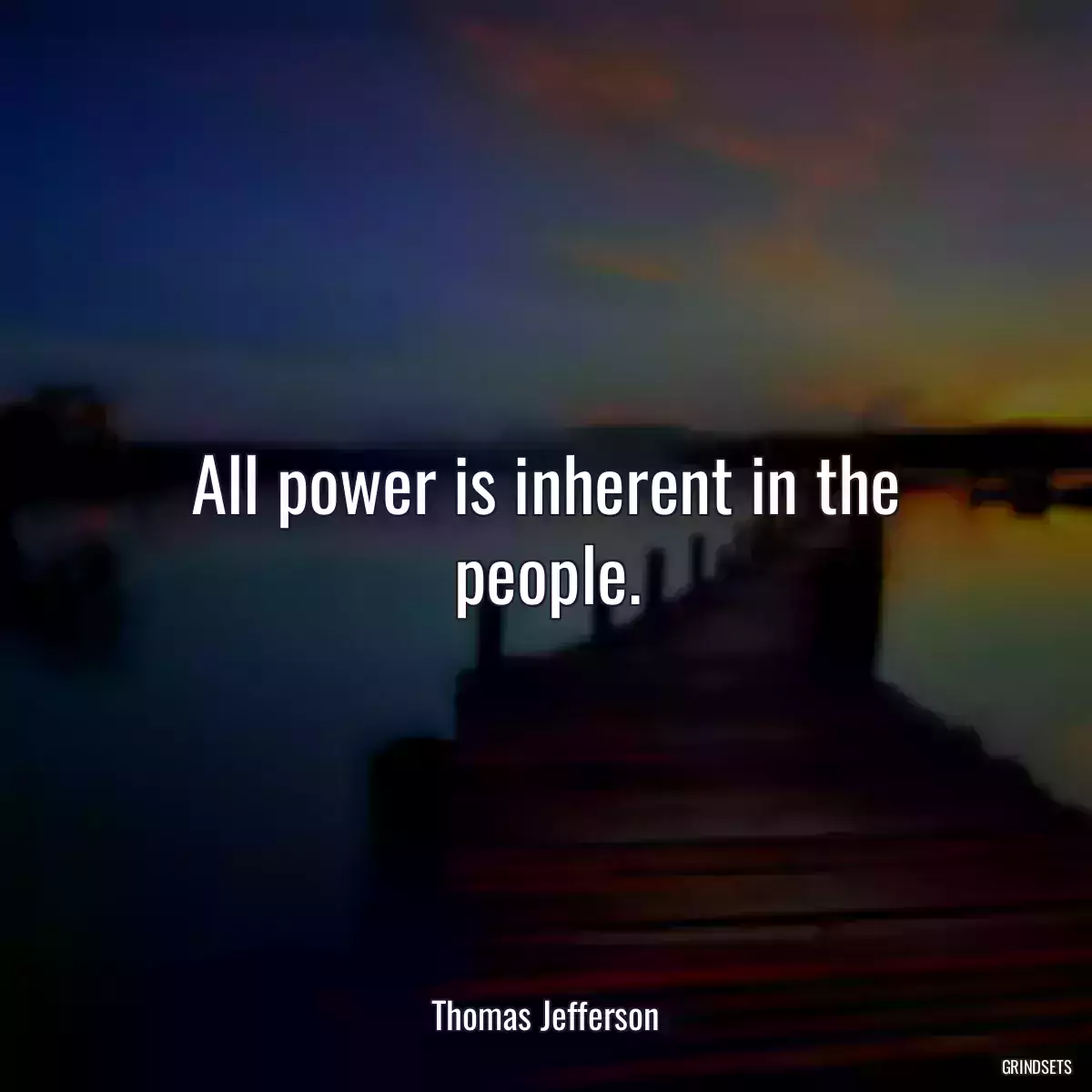 All power is inherent in the people.