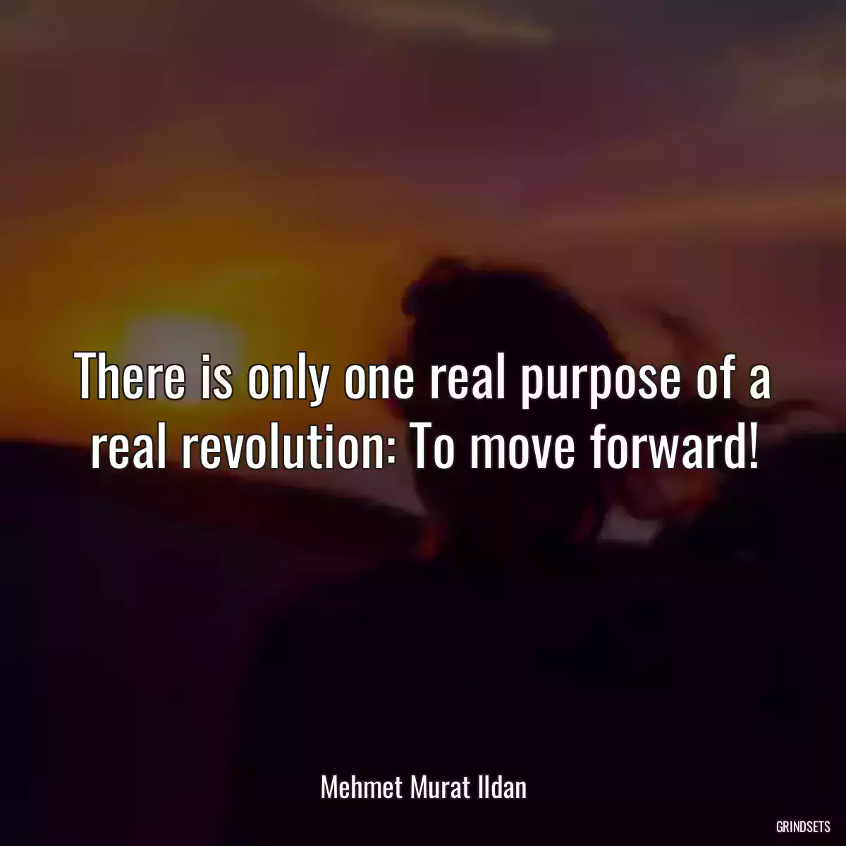 There is only one real purpose of a real revolution: To move forward!