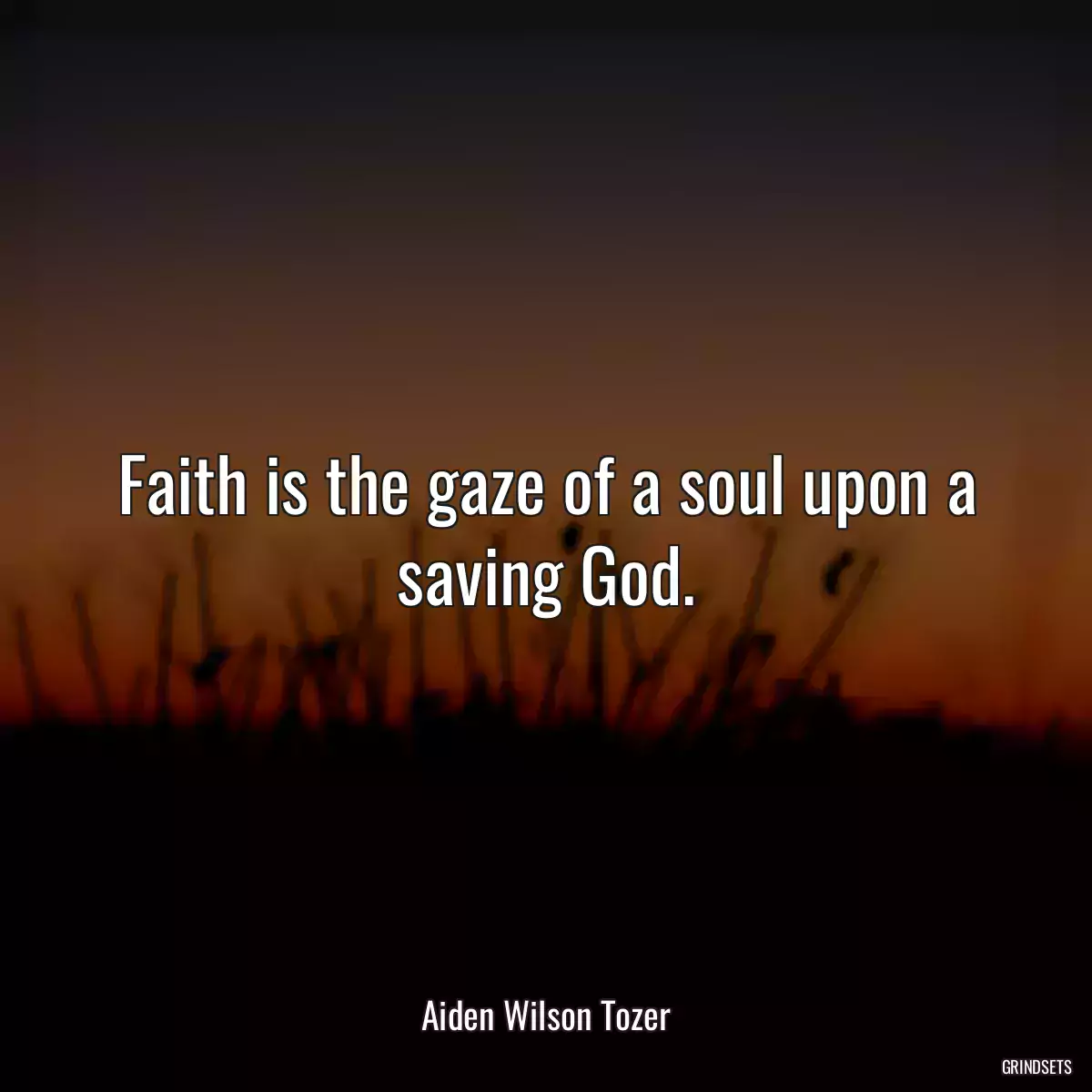 Faith is the gaze of a soul upon a saving God.