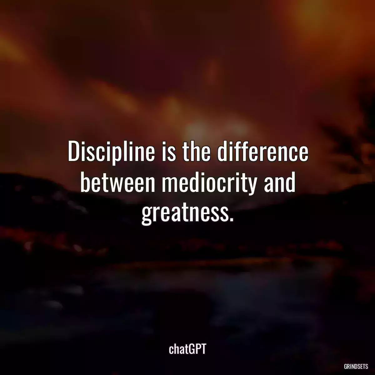 Discipline is the difference between mediocrity and greatness.