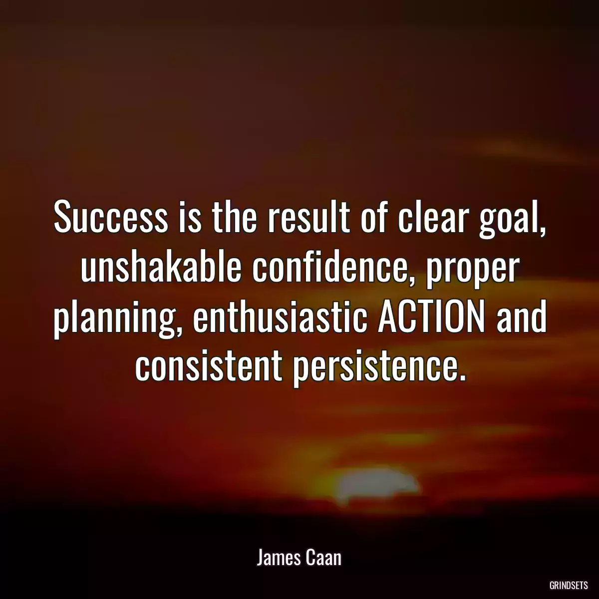 Success is the result of clear goal, unshakable confidence, proper planning, enthusiastic ACTION and consistent persistence.