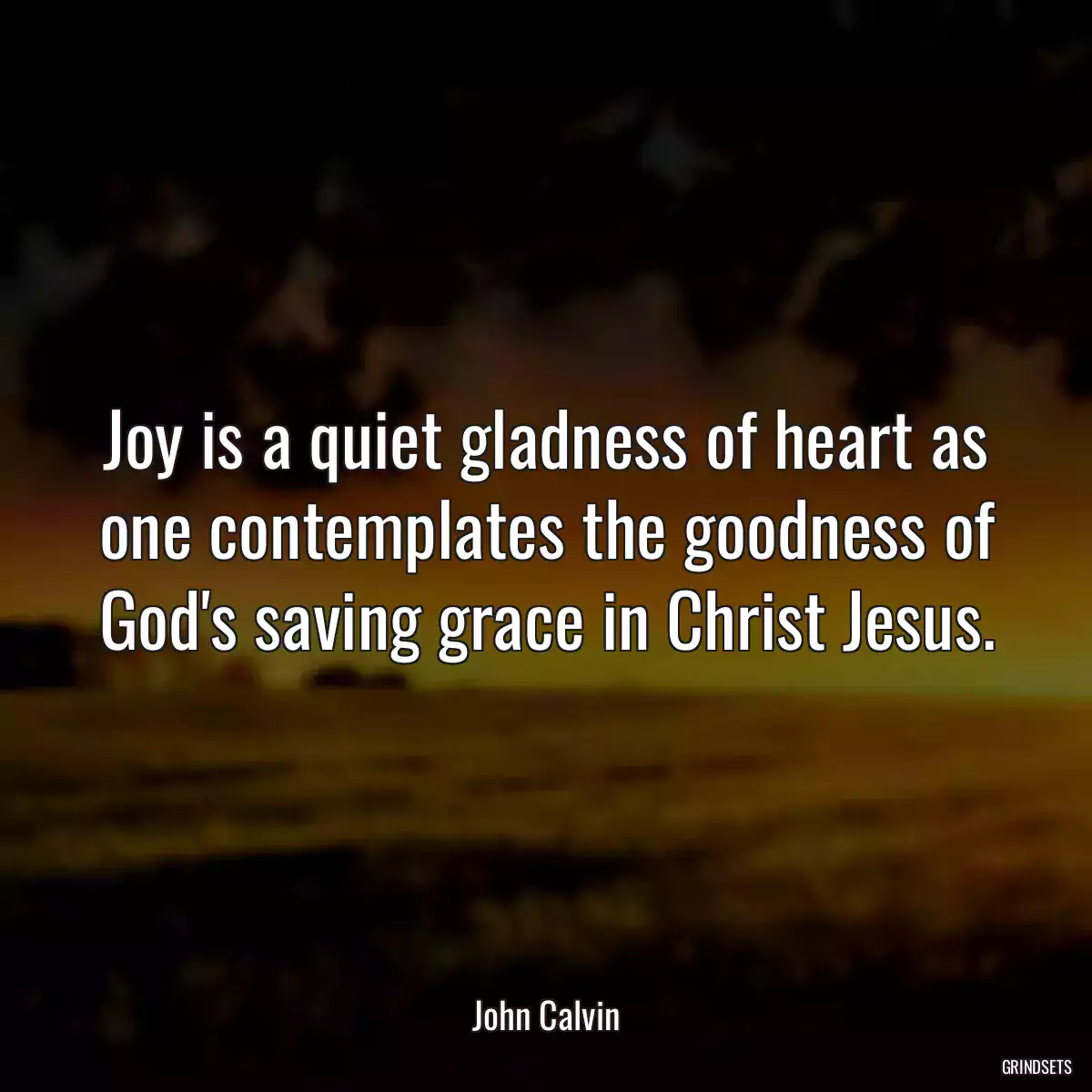 Joy is a quiet gladness of heart as one contemplates the goodness of God\'s saving grace in Christ Jesus.