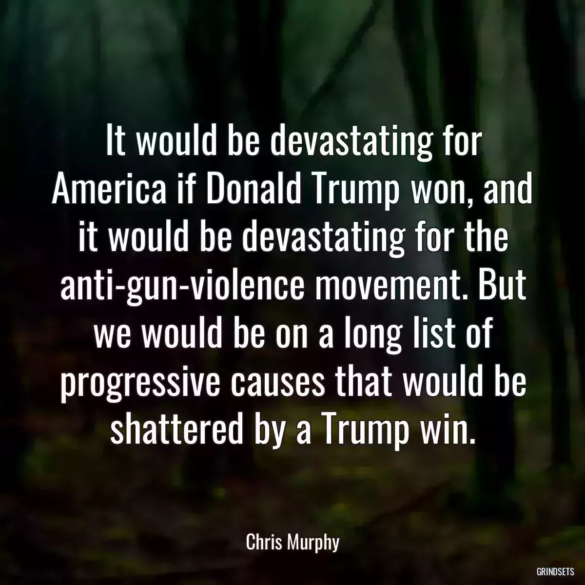 It would be devastating for America if Donald Trump won, and it would be devastating for the anti-gun-violence movement. But we would be on a long list of progressive causes that would be shattered by a Trump win.